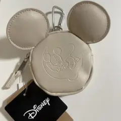新品　ミッキーマウス　ポーチ　コインケース　アイボリー　ディズニー　小物入れ