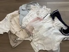 女の子 ベビー ロンパース 帽子 ポンチョ 14点セット