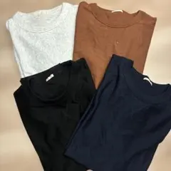 GU カジュアルクルーネックTシャツ 4色セット