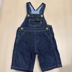 【ミキハウス】デニムオーバーオール　Sサイズ（70〜80センチ）