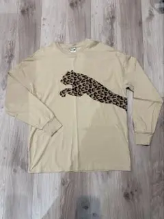 PUMA レオパードプリント 長袖カットソー M