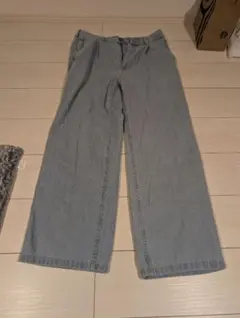 GU デニムバギースラックス　Sサイズ ジーンズ デニム パンツ