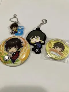 ブルーロック 蜂楽廻 缶バッジ ラバーキーホルダー アクリルキーホルダーセット