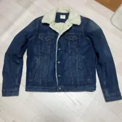 GAP シェルパライニング付ダークブルーデニムジャケット