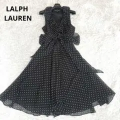美品✨ローレンラルフローレン ラップワンピース　ドット　フリル　6