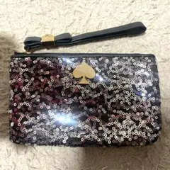 Kate Spade スパンコール　ポーチ ブラック　レディース　メイク