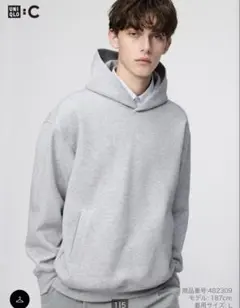 UNIQLOスウェットオーバーサイズプルパーカ　M