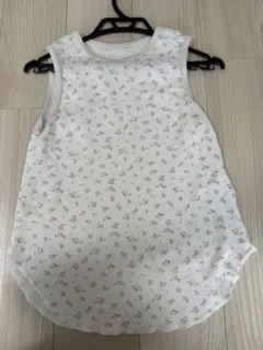 【美品】ワッフル花柄タンクトップのサムネイル