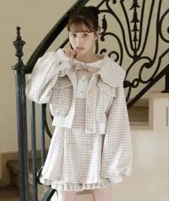 LIZ LISA リズリサ ツイードブルゾン ホワイト