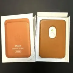 iPhone Leather Wallet MagSafe ブラウン