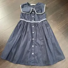 CHOPIN ネイビー ノースリーブワンピース