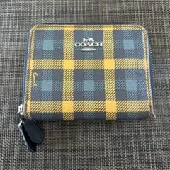 COACH チェック柄 長財布 ネイビー/アイボリー 新品未使用品 - メルカリ