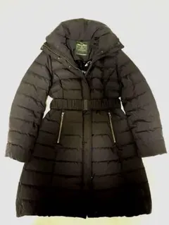 ナノユニバース 西川ダウン ブラック　L ウエストベルト　40 ロングコート