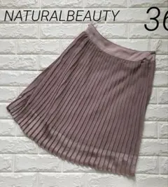 ⭐︎naturalbeauty⭐︎36☆薄いピンク プリーツスカート ひざ丈のサムネイル