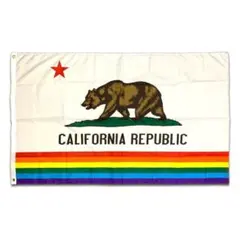 CALIFORNIA REPUBLIC rainbow FLAG