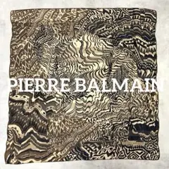 【美品】 PIERRE BALMAIN スカーフ 大判 シルク 総柄 希少 レア