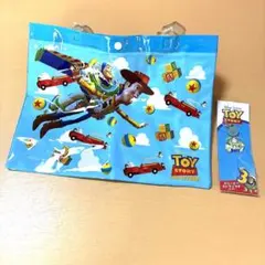 新品２点★トイストーリー　バス＆ウッディ　ビニールバッグ＆クリーナーストラップ