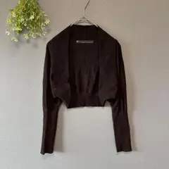 マルティニーク［F］上品クール◎なめらか◎コットン混ショート丈ボレロカーディガン