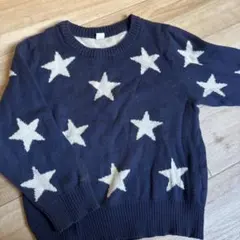 ネイビー 星柄 セーター 95cm