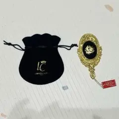 【新品未使用】美品 リモージュ 手鏡 LIMOGES フランス製 保管状態良好 新品未使用】Limoges リモージュ 手鏡 ロイヤルブルー×金彩