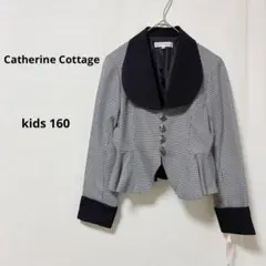 Catherine Cottage 丸襟ペプラムジャケット　160 千鳥格子柄