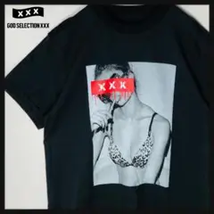 【美品】ゴッドセレクション フォトロゴ 定番カラー 半袖Tシャツ 黒 Mサイズ