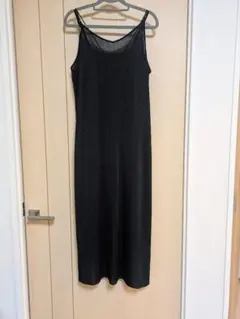 ブラック ノースリーブ ロングワンピース　JEANASIS