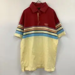 VANS バンズ 半袖 ポロシャツ 90s ボーダー マルチカラーのサムネイル