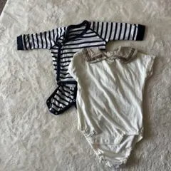 UNIQLO BABY ストライプロンパース 60