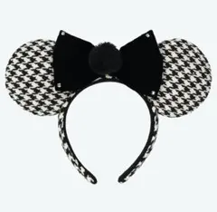 ミニーマウス　カチューシャ　千鳥柄