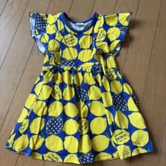 レモン柄 フリル袖 ワンピース ベビー服のサムネイル