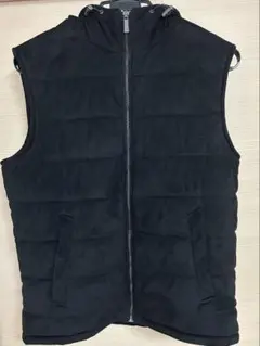 ZARA ザラ　フード付き中綿ベスト　ブラック　春秋冬