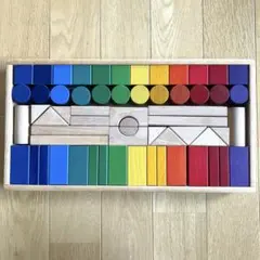 12colors blocks 60piece 木製　つみき　カラーブロックのサムネイル