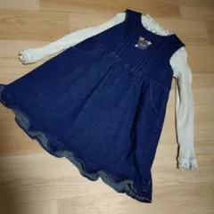 デニム ジャンバースカート