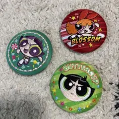 パワーパフガールズ　刺繍缶バッジ ピンバッジ 3点セット