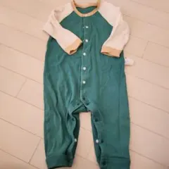 緑色と白色のロンパース　ユニクロ　80