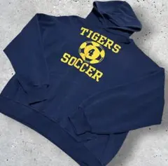 TIGERS SOCCER プリント スウェットパーカー 90s ラッセル