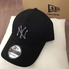 ニューエラ 9FORTY ラインストーン ヤンキース キャップ 帽子 ブラック