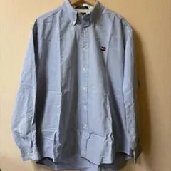 90s OLD TOMMY HILFIGER BDシャツ 水色 オックスフォード