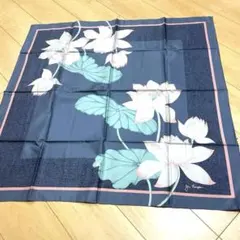 ジムトンプソン　スカーフ　ライトブルー　大判　蓮。33