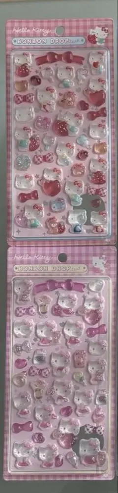 ハローキティ　3Dステッカー　3Dシール　2種セット