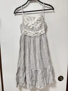 ZARA KIDS ストライプ ノースリーブ ワンピース 164cmのサムネイル