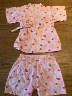 甚平　ピンク　金魚柄　90