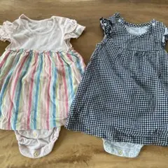 80 ベビードレス2点セット