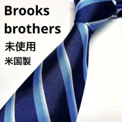 未使用 ブルックスブラザーズ 米国製 ネクタイ ストライプ レジメンタル