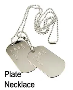 プレート ネックレス　ドッグタグ　IDプレート ペンダント大