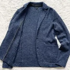 美品 バナナリパブリック ストレッチ ニット アンコンジャケット マーブルボタンのサムネイル