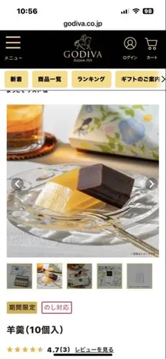 GODIVA！大人気羊羹2種10個詰合せ定価5,940円の品！送料無料！匿名配送