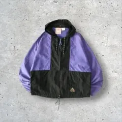 80s 90s 古着アノラックナイロンパーカー マウンテンパーカーバイカラー