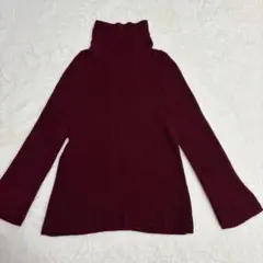 美品 MaxMara 現行 タートルネック 洗える スリット 変形デザイン